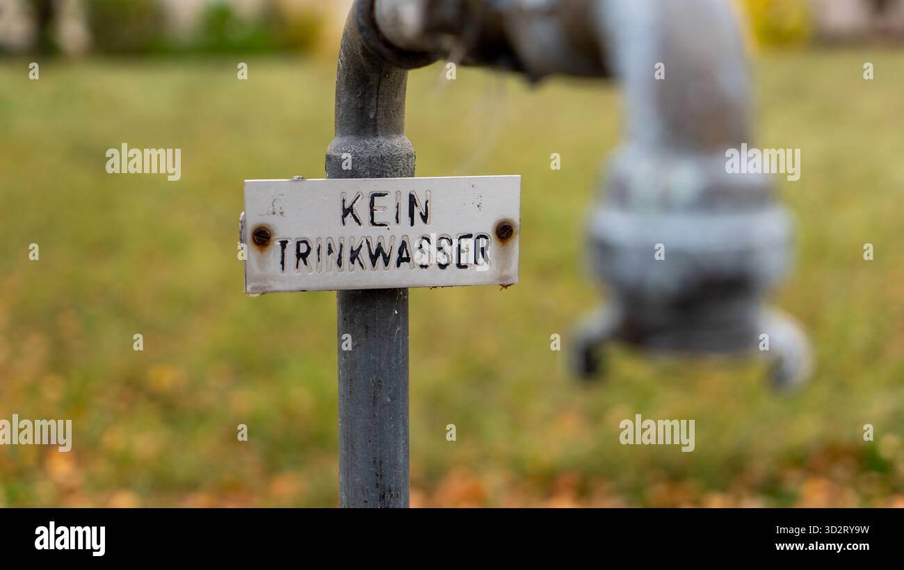 Kein Trinkwasser Foto Stock