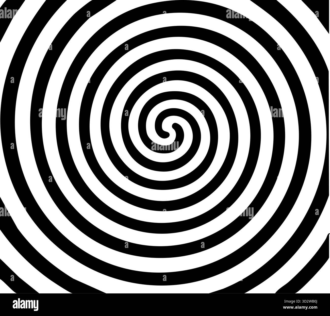 Schema astratto a spirale psichedelica Swirl. Sfondi vettoriali ipnotici. Spettrale texture circolare ondulata di Halloween Illustrazione Vettoriale