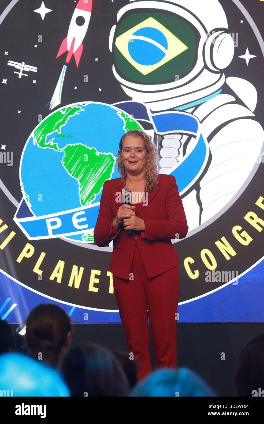 San Paolo, San Paolo, Brasile. 3 novembre 2025. Mogi das Cruzes (SP), 03/11/2025 Ã¢â‚¬ Aeronautics/Astronaut/Meeting/SP Ã¢â‚¬' Julie Payette, ingegnere e astronauta dell'Agenzia spaziale canadese ed ex Governatore generale del Canada, partecipa al 36° Congresso planetario dell'Associazione degli esploratori spaziali (ASE), dal 3 al 7 novembre 2025. L'evento riunisce circa 100 astronauti, cosmonauti e taikonauti provenienti da 20 paesi per una settimana di esclusive sessioni tecniche, networking internazionale ed eventi culturali, presso il Club Med Lake Paradise (Mogi das Cruz Foto Stock