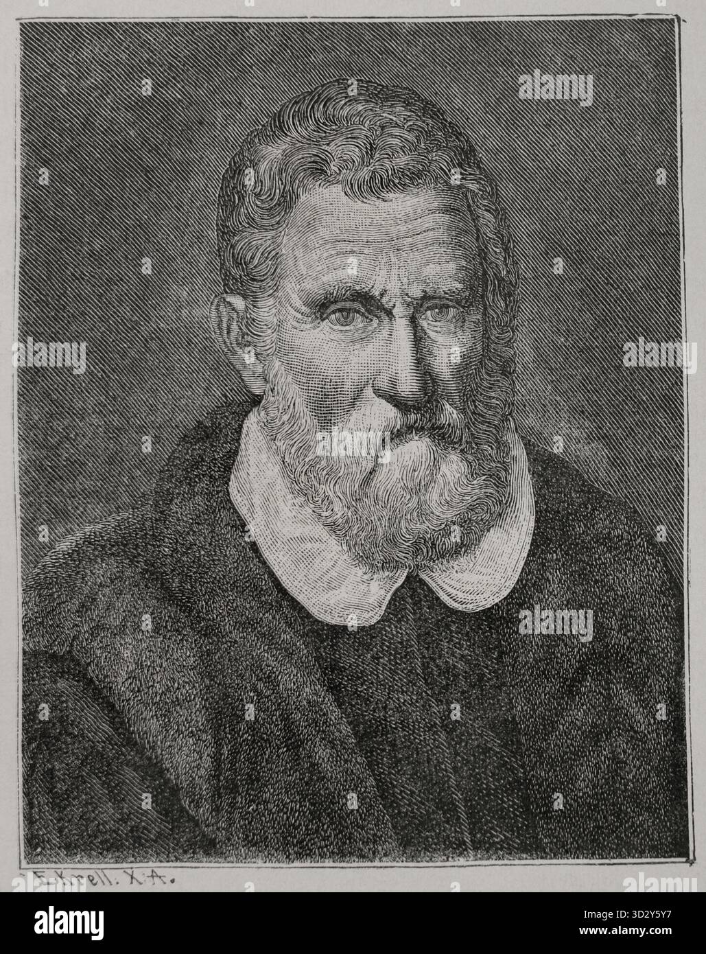 Marco Polo (c. 1254-1324). Mercante veneziano e avventuriero. Viaggiò dall'Europa all'Asia (1271-1295), rimanendo in Cina per diciassette di quegli anni. Verticale. Incisione di E. Krell. America. Storia della sua scoperta dai tempi primitivi all'era moderna, scritta da Rodolfo Cronau. Volume I. pubblicato a Barcellona, 1892. Foto Stock