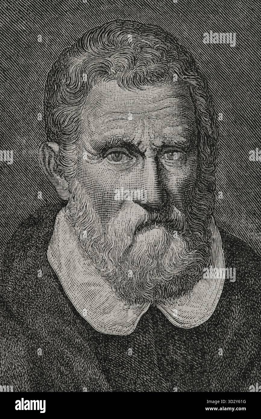 Marco Polo (c. 1254-1324). Mercante veneziano e avventuriero. Viaggiò dall'Europa all'Asia (1271-1295), rimanendo in Cina per diciassette di quegli anni. Verticale. Incisione di E. Krell. Dettagli. America. Storia della sua scoperta dai tempi primitivi all'era moderna, scritta da Rodolfo Cronau. Volume I. pubblicato a Barcellona, 1892. Foto Stock