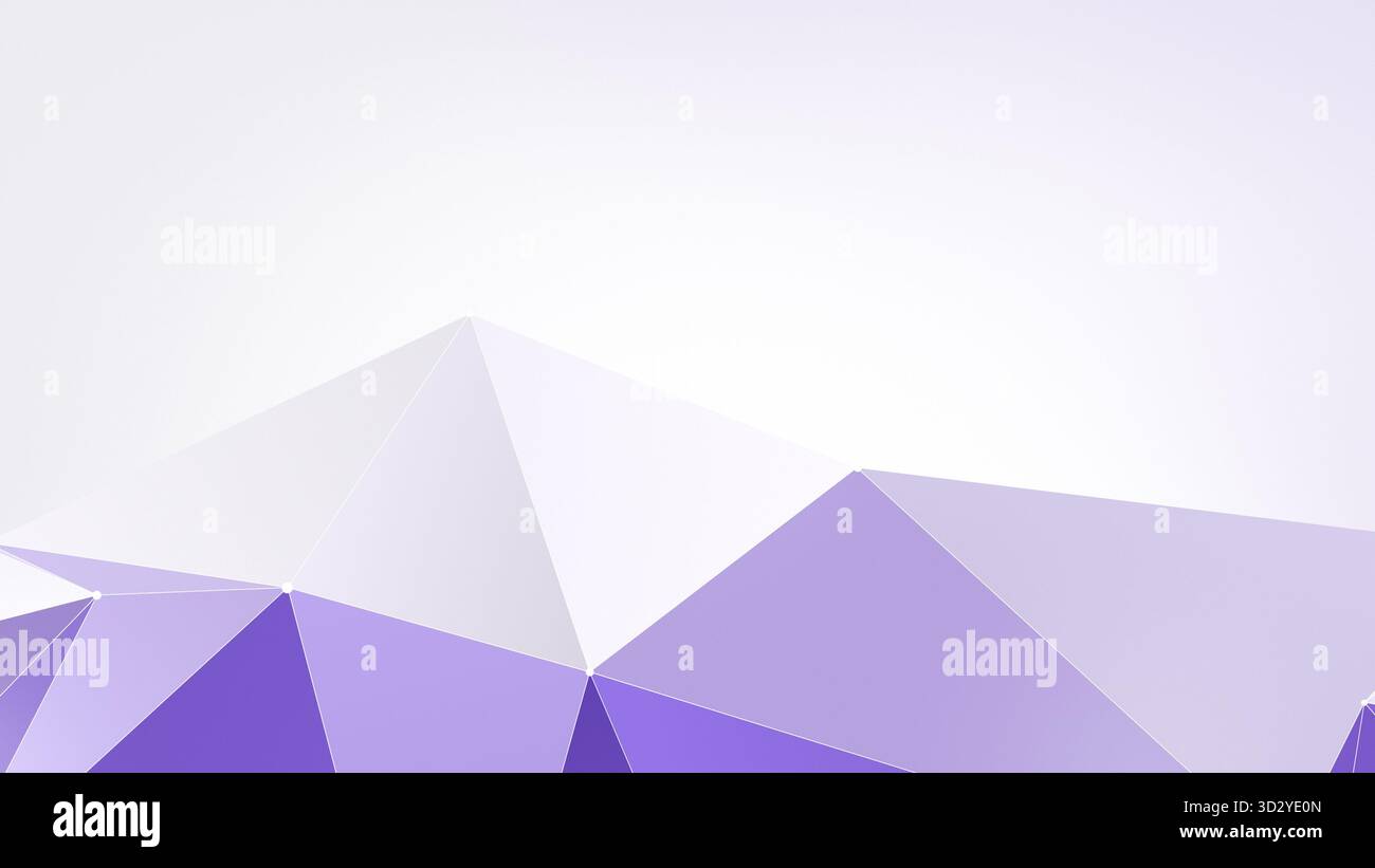 Forme geometriche astratte viola brillante e grigio chiaro su sfondo bianco. Sfondo full frame ad alta risoluzione con spazio di copia. Foto Stock