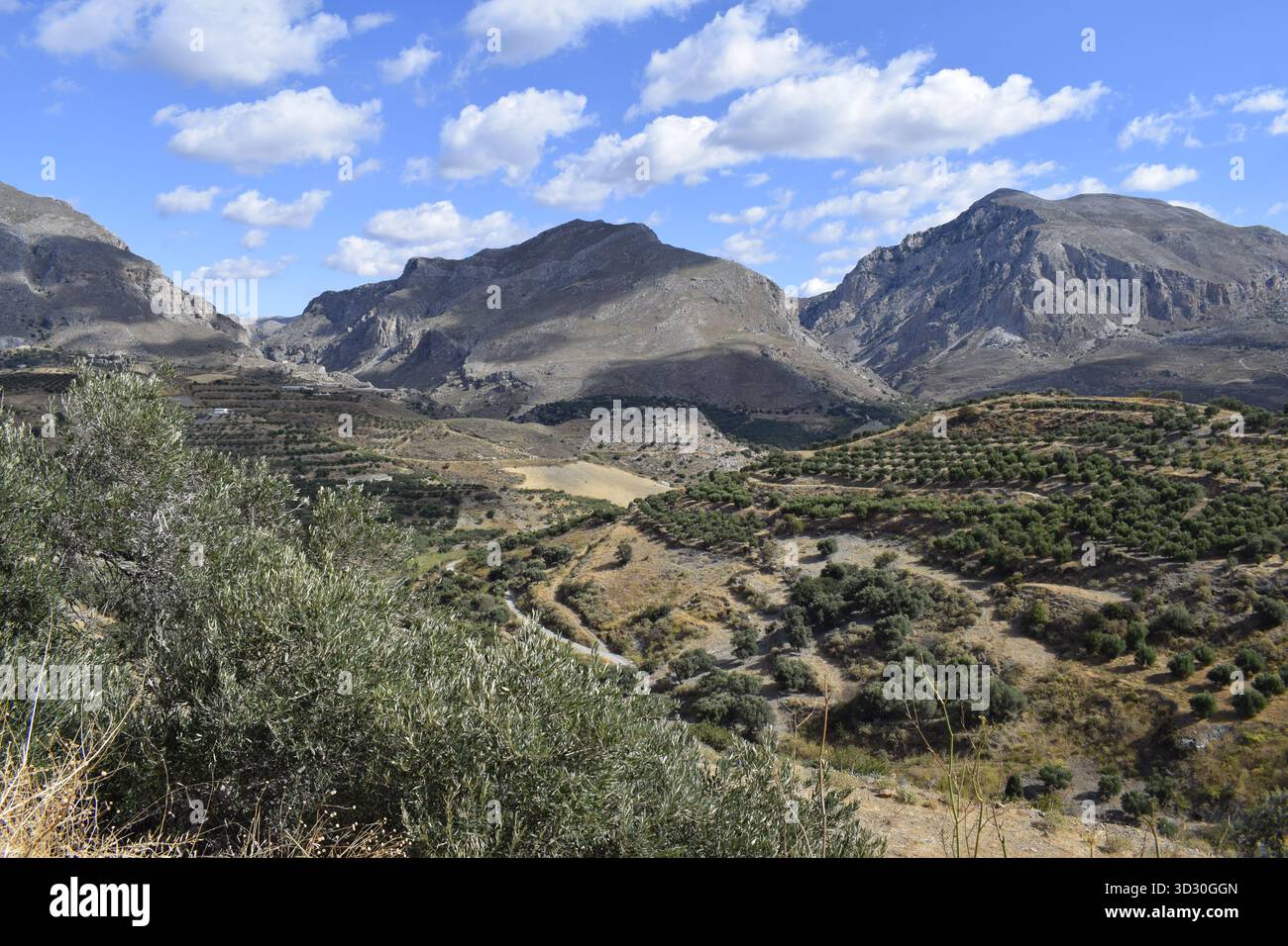 Landschaft auf der Insel Kreta in der Mitte Foto Stock