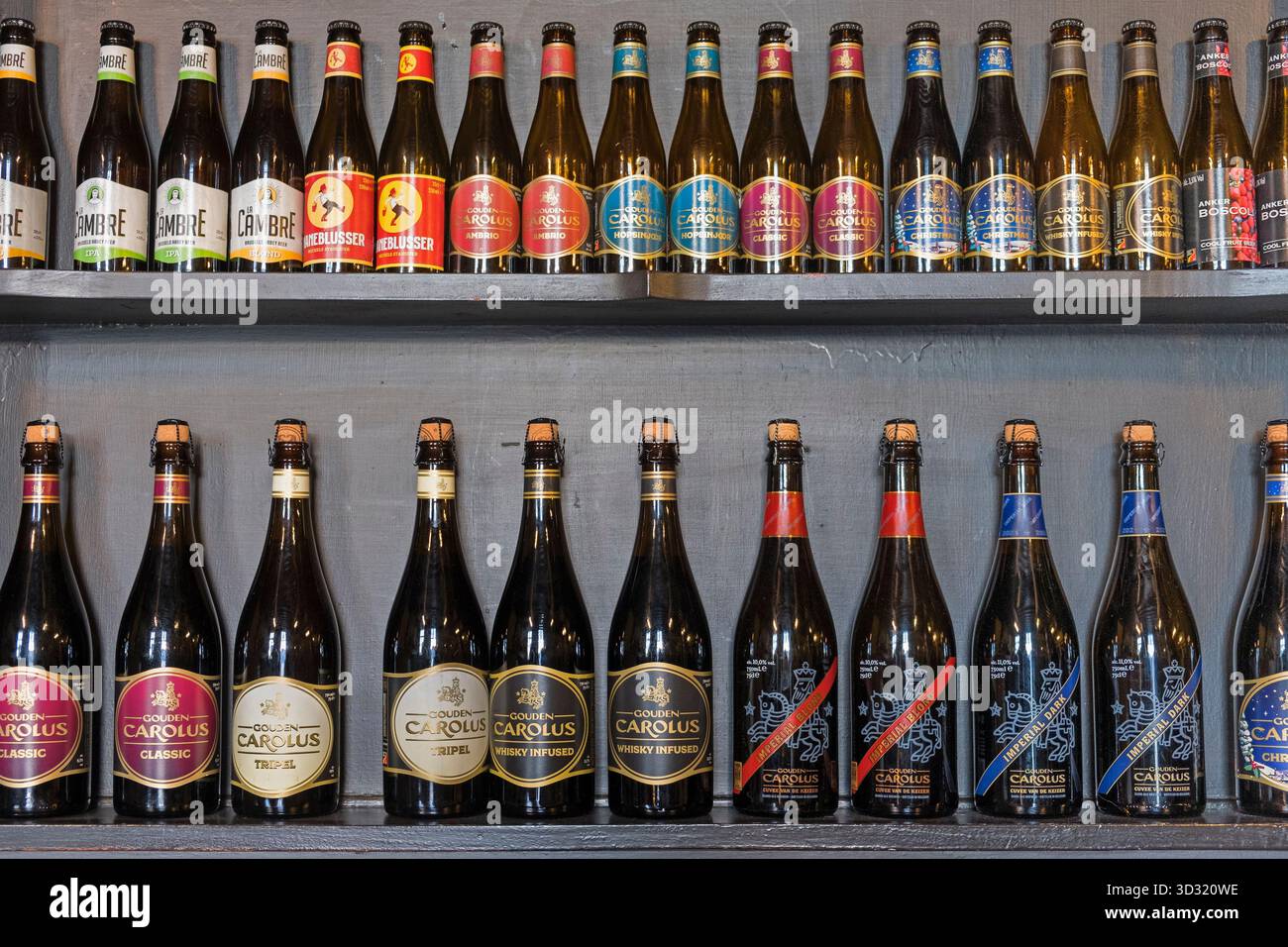 Birrificio Het Anker Beer bottiglie Mechelen Belgio Foto Stock