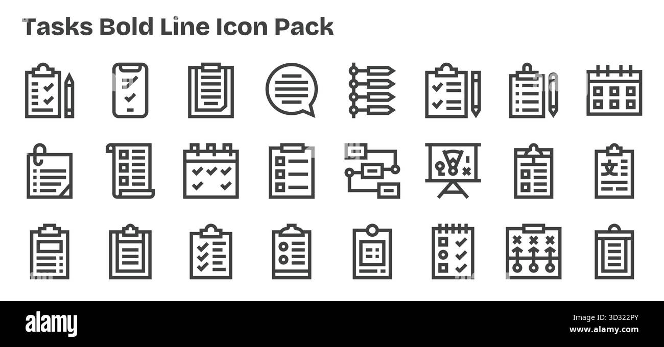 Migliora i tuoi progetti con 24 icone sagomate incentrate sulle attività, ideali per progetti puliti e professionali. Illustrazione Vettoriale
