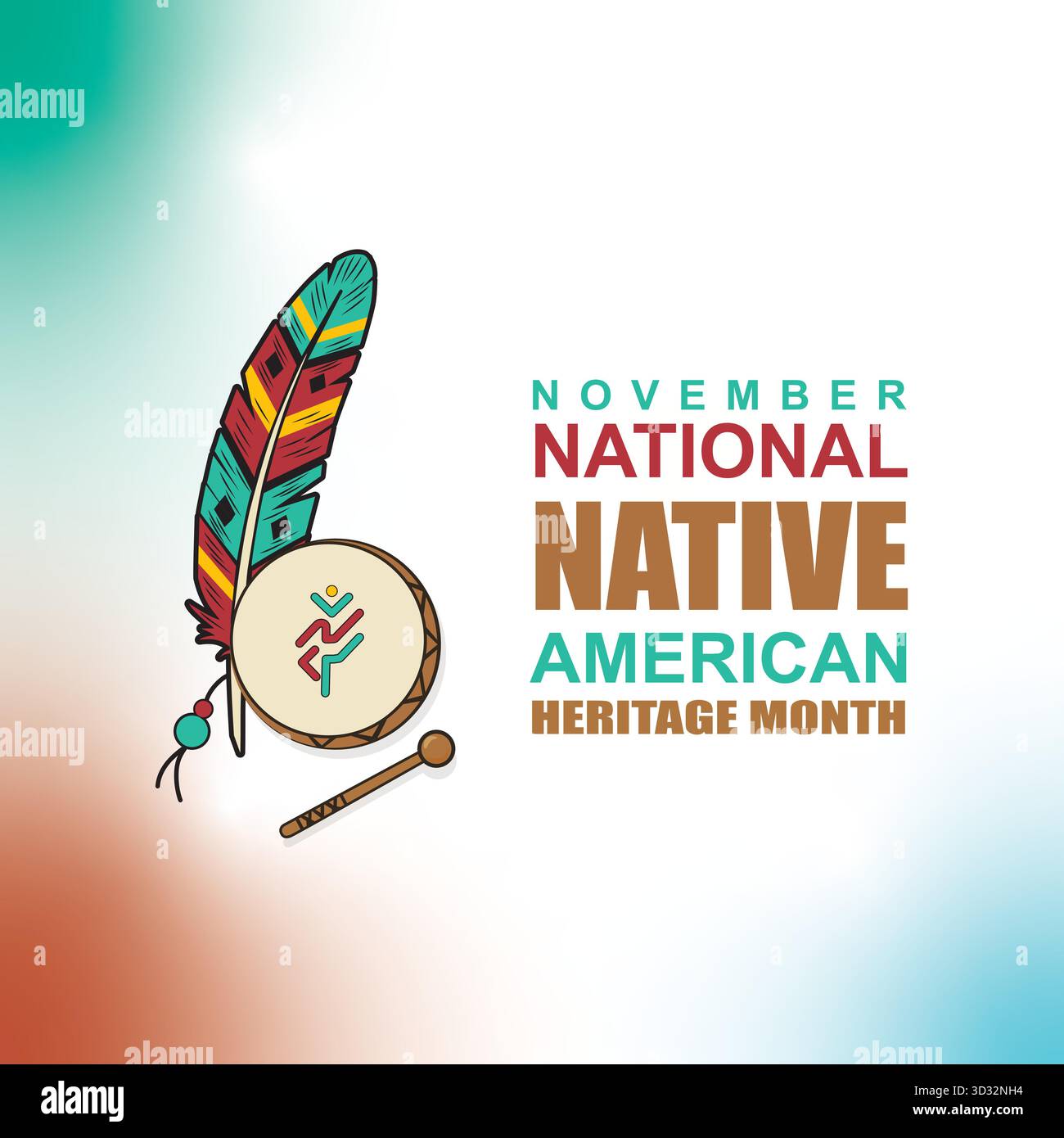 National Native American Heritage Month Illustrazione Vettoriale