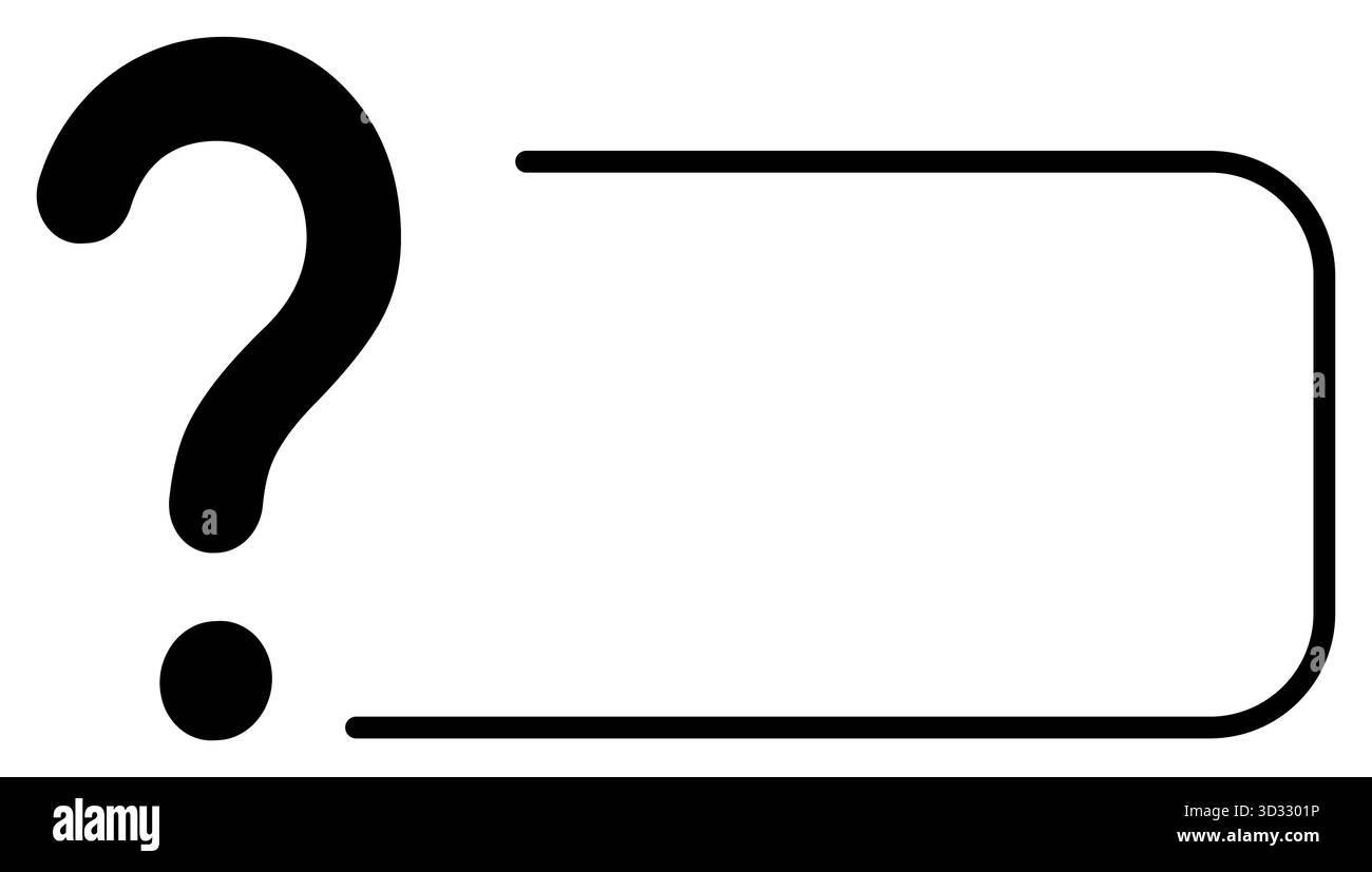 Progettazione di domande e punti esclamativi con telaio per concept innovativi Illustrazione Vettoriale
