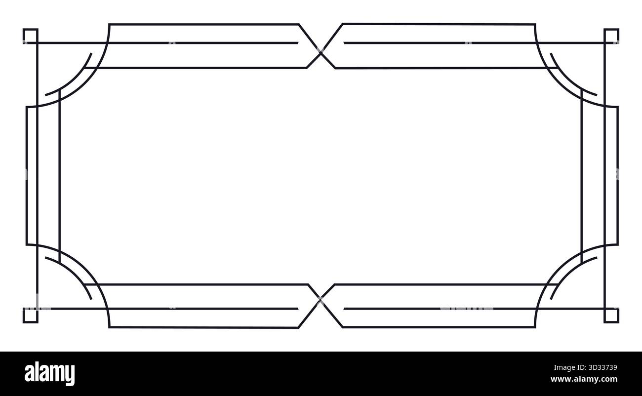 Struttura decorativa geometrica per bordi eleganti Illustrazione Vettoriale