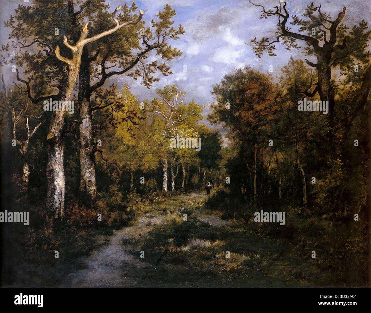 DIAZ DE LA PE?A, Narcisse Virgile (nato nel 1807, Bordeaux, d. 1876, Mentone) la Foresta di Fontainebleau 1867 olio su tela, 72 x 92 cm Mus?e des Beaux-Arts, Bordeaux in Francia la ricerca dell'identità nazionale, la preoccupazione di mettere radici nel proprio territorio, era in evidenza fin dagli anni '1830 tra artisti come th?odore Rousseau e i suoi successori, spinti dall'esempio inglese di John Connington Stable-Seicento e Richard Bonington. Nel processo, hanno deliberatamente respinto qualsiasi riferimento al paesaggio italiano, la base stessa della storia Foto Stock