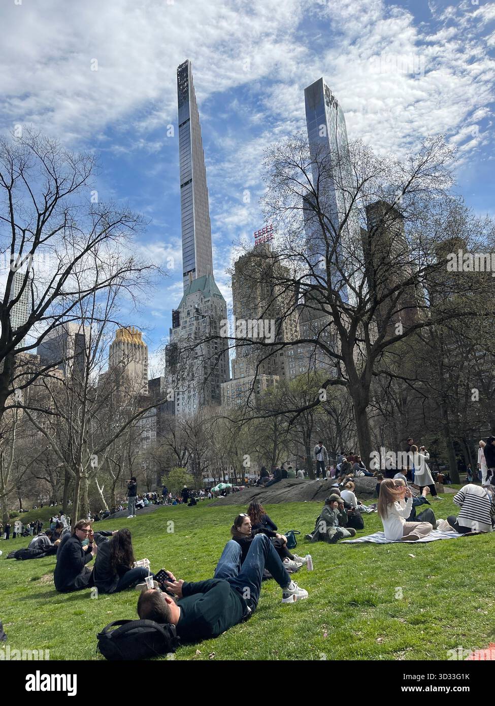 Lo spirito dell'autunno a Central Park, New York Foto Stock