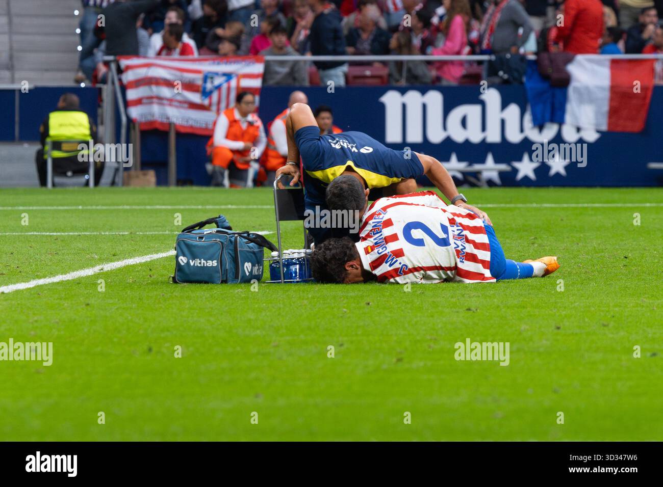 José María Giménez dell'Atlético de Madrid in campo durante la partita LaLiga EA Sports tra l'Atlético de Madrid e il Siviglia FC al Cívitas Foto Stock