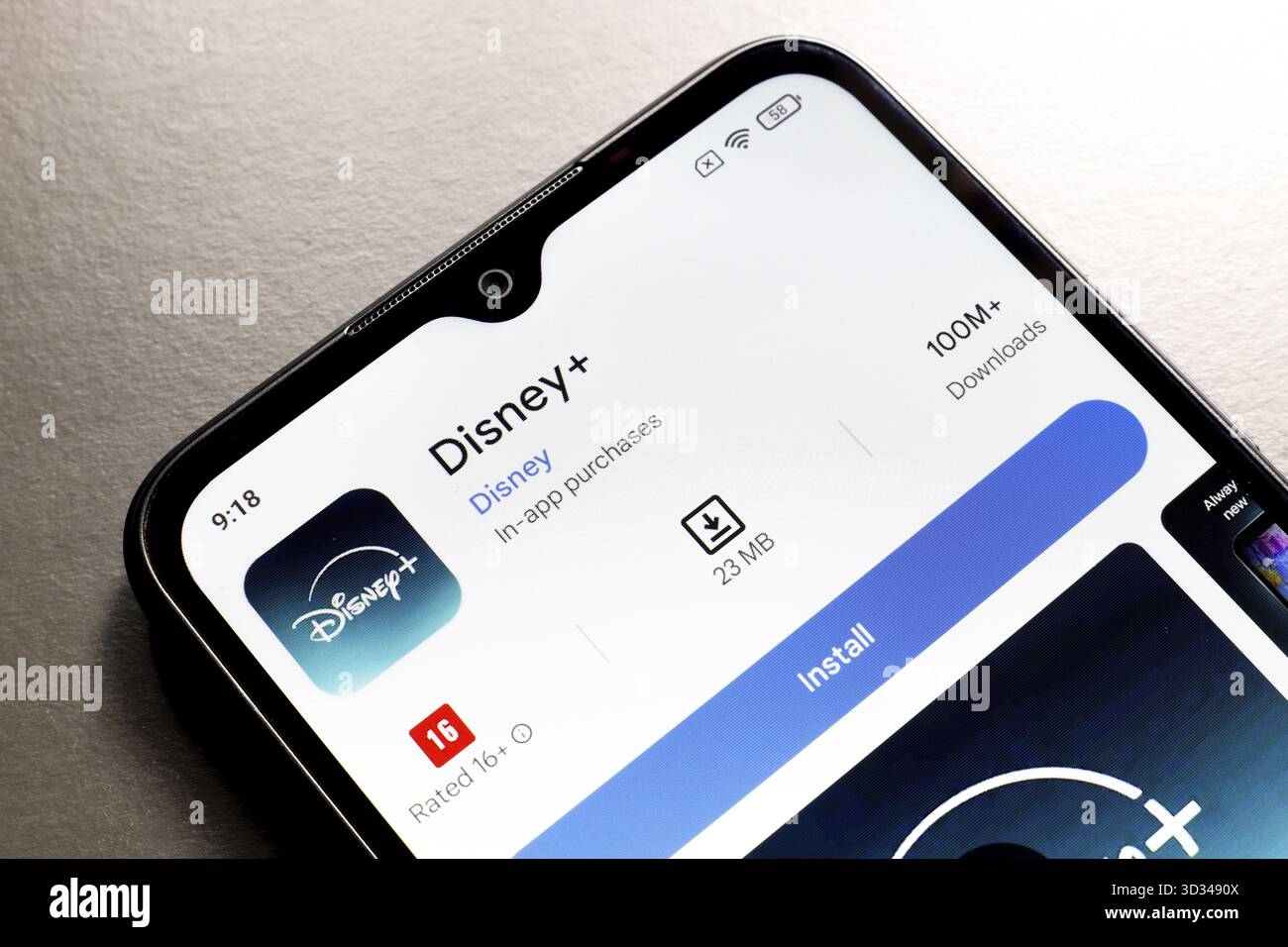 25 ottobre 2024, Brasile. In questa immagine, il logo dell'app Disney Plus viene visualizzato sullo schermo di uno smartphone Foto Stock