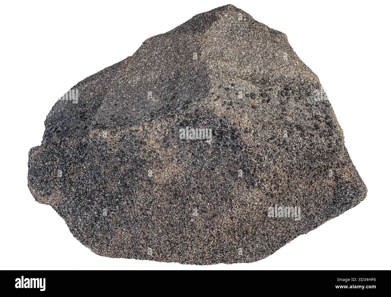 Porfido grigio scuro a grana fine proveniente da Ragged Top, Ironwood Forest National Monument, Arizona. Foto Stock