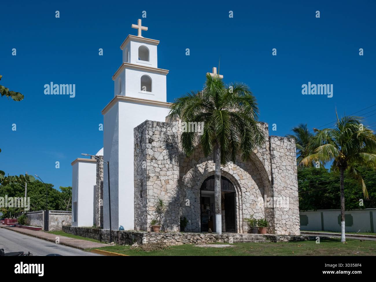Capella Santa Cruz, Cozumel, Messico Foto Stock