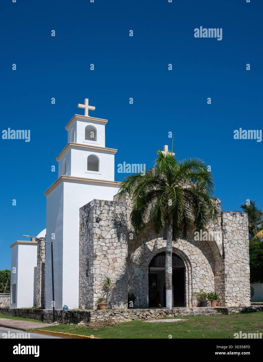Capella Santa Cruz, Cozumel, Messico Foto Stock