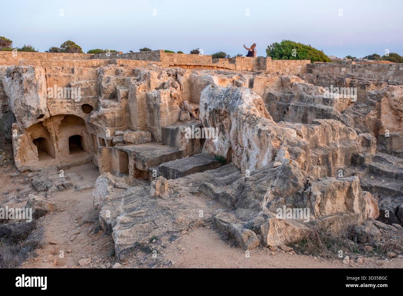 Complesso funerario, sito archeologico Tomba dei Re, Kato Paphos, Paphos, Cipro. Foto Stock