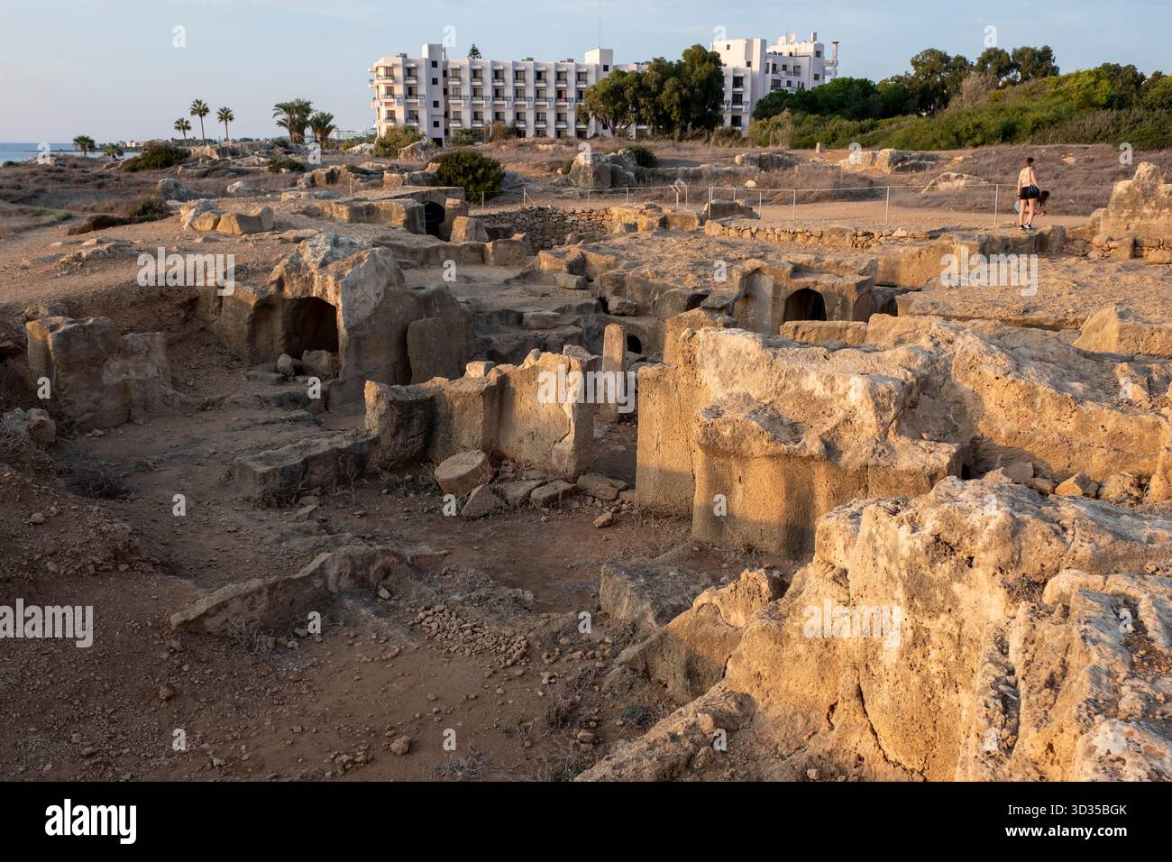 Tomba 6, sito archeologico Tomba dei Re, Kato Paphos, Paphos, Cipro. Foto Stock