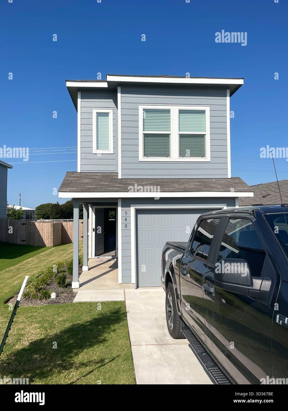 Casa in legno e mattoni in stile americano, Texas, U.S.A. foto di alta qualità Foto Stock