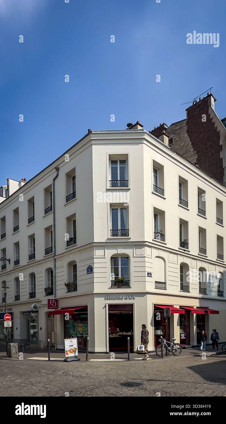Parigi, Francia, Marte 25th 2025, veduta di Histoire D'Or, una gioielleria nel 15 ° distretto Foto Stock