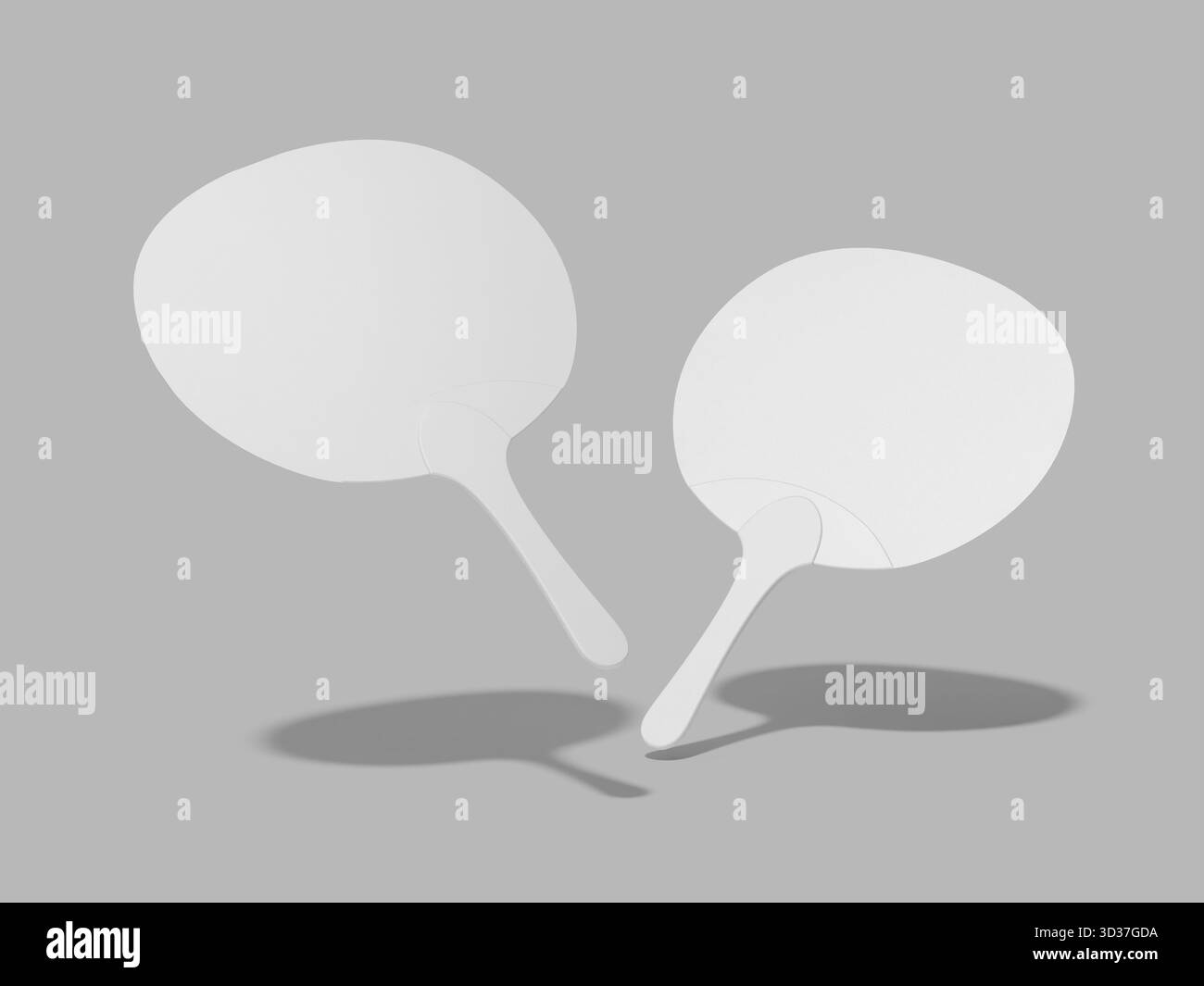 Telecomando per ventole a doppia mano con manico in legno Foto Stock