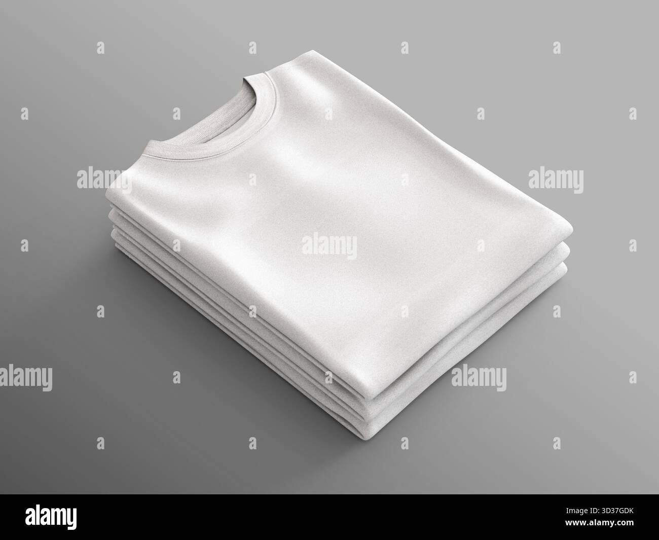Maglietta bianca piegata Stack Mockup Foto Stock