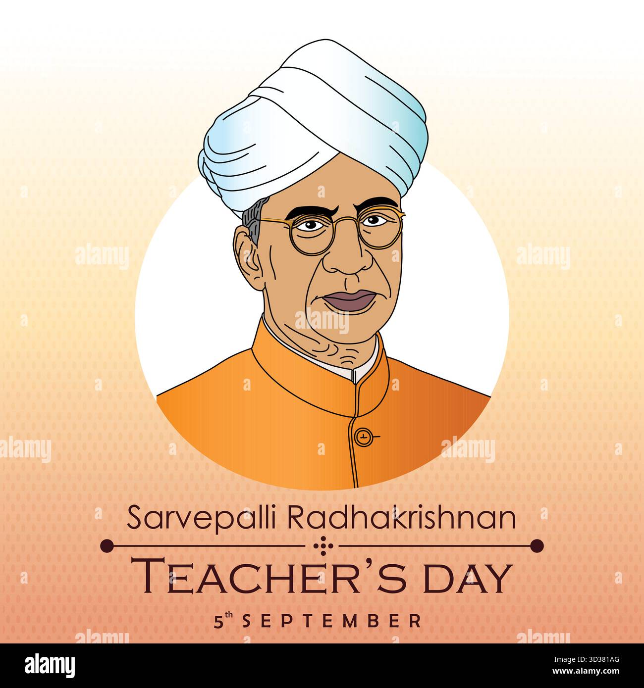 Giornata degli insegnanti in onore di Sarvepalli Radhakrishnan Illustrazione Vettoriale