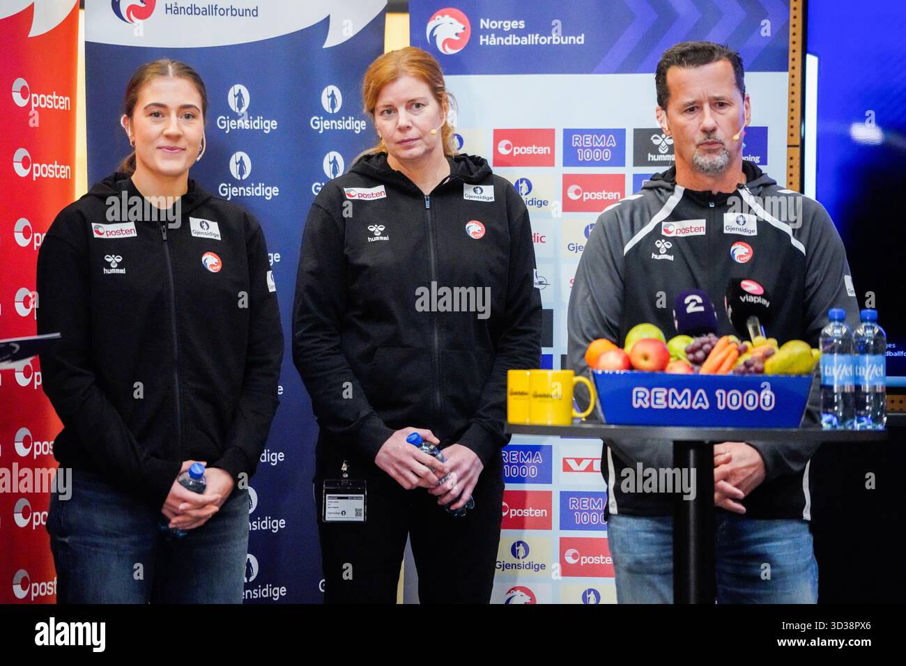 Oslo 20251105. Il manager della nazionale Ole Gustav Gjekstad presenta la sua prima squadra di campionato mercoledì, presso lo sponsor principale Gjensidige a Schweigaardsgate a Oslo. Foto: OLE Berg-Rusten / NTB questo testo è tradotto automaticamente Foto Stock