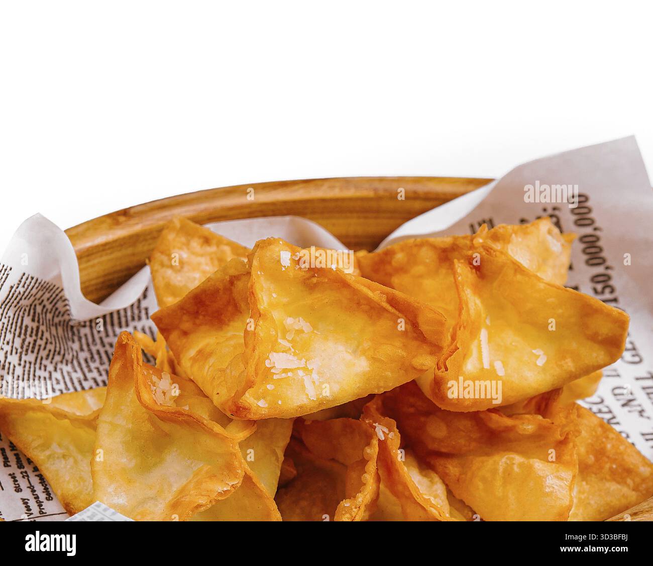 Cibo, patatine fritte con salsa calda isolata Foto Stock