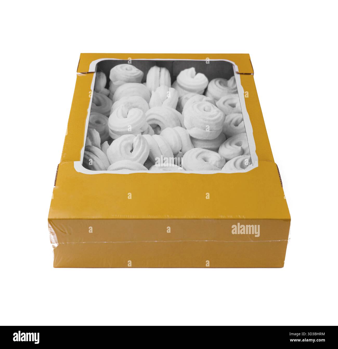 Cibo, biscotti alla meringa in una scatola Foto Stock
