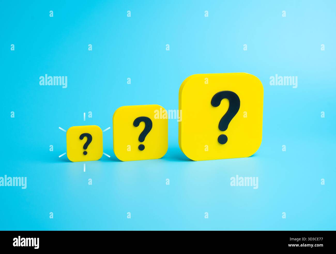 Tre indovinelli di varia difficoltà. Risolvi il primo indovinello e ricevi la chiave per il successivo. Indagini e progressi. Istruzione, creatività, ga Foto Stock