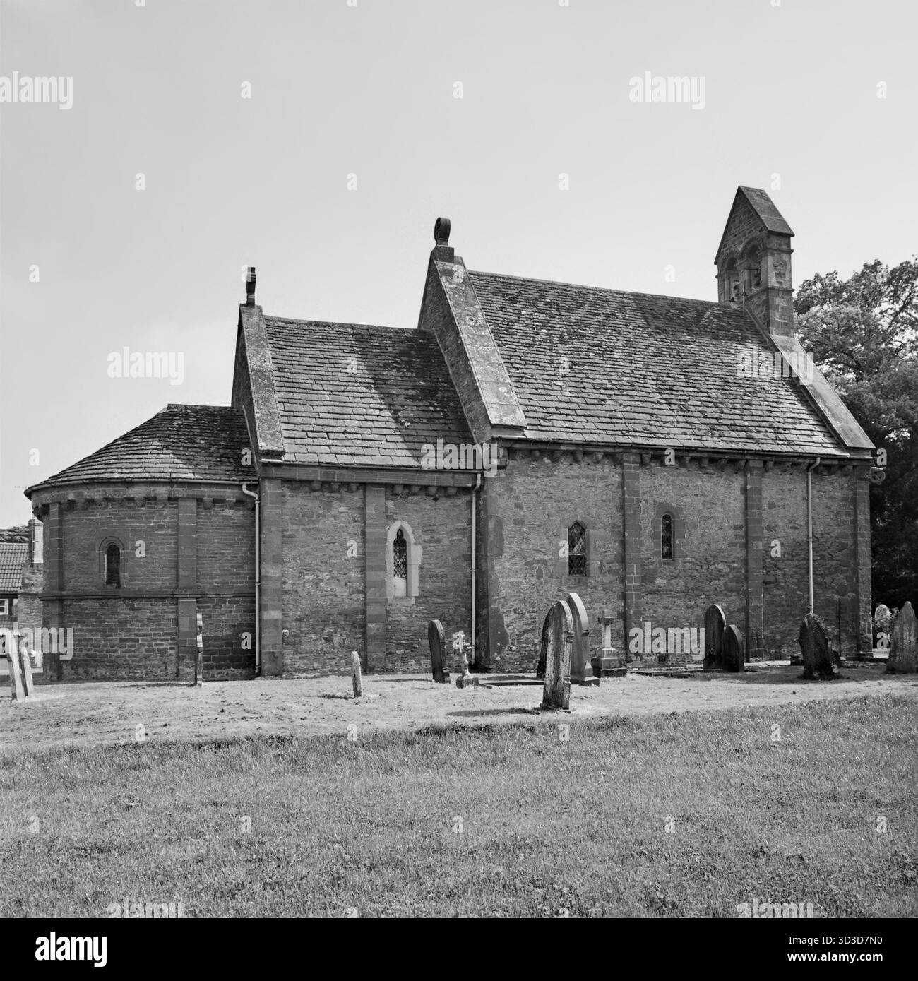 St Mary and St David's Historic Parish Church Outside, Kilpeck, Herefordshire, Regno Unito Foto Stock
