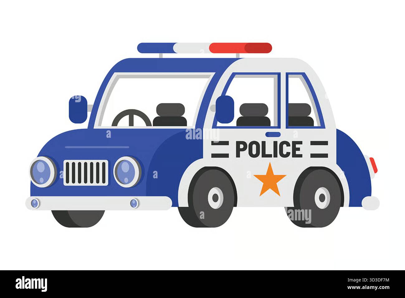 Disegno Vcetor della macchina della polizia Foto Stock