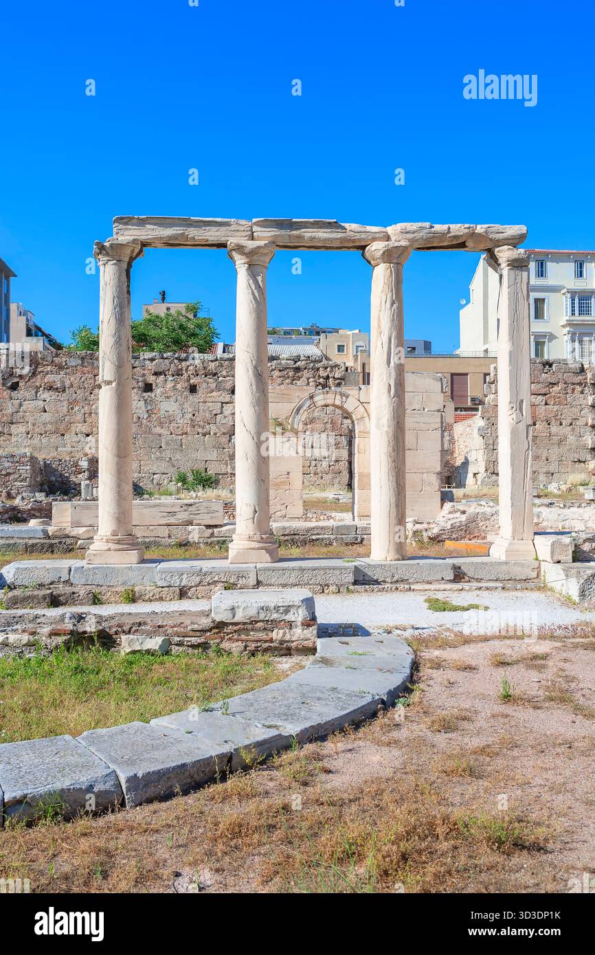 Biblioteca di Adriano, Atene, Grecia, Europa Foto Stock