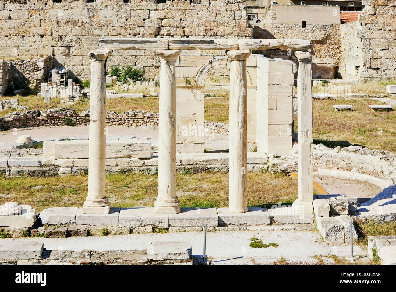 Biblioteca di Adriano, Atene, Grecia, Europa Foto Stock