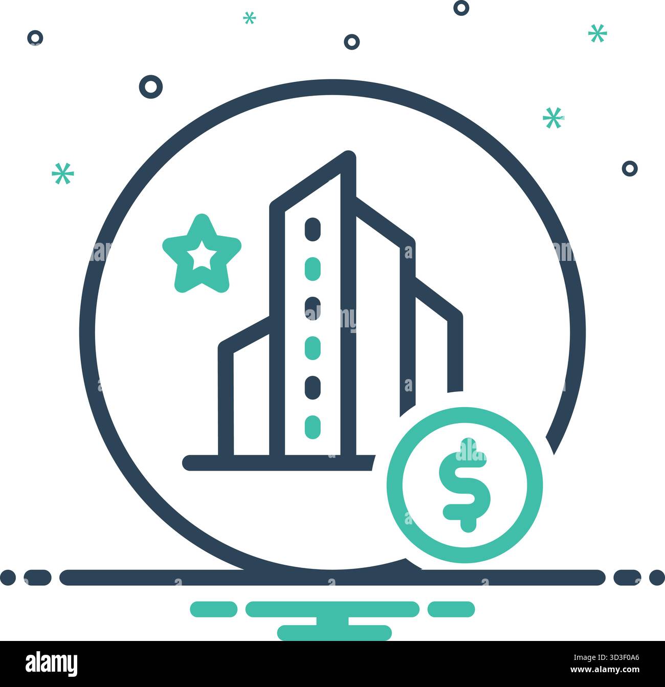 Un'icona per il business center, gli affari Illustrazione Vettoriale