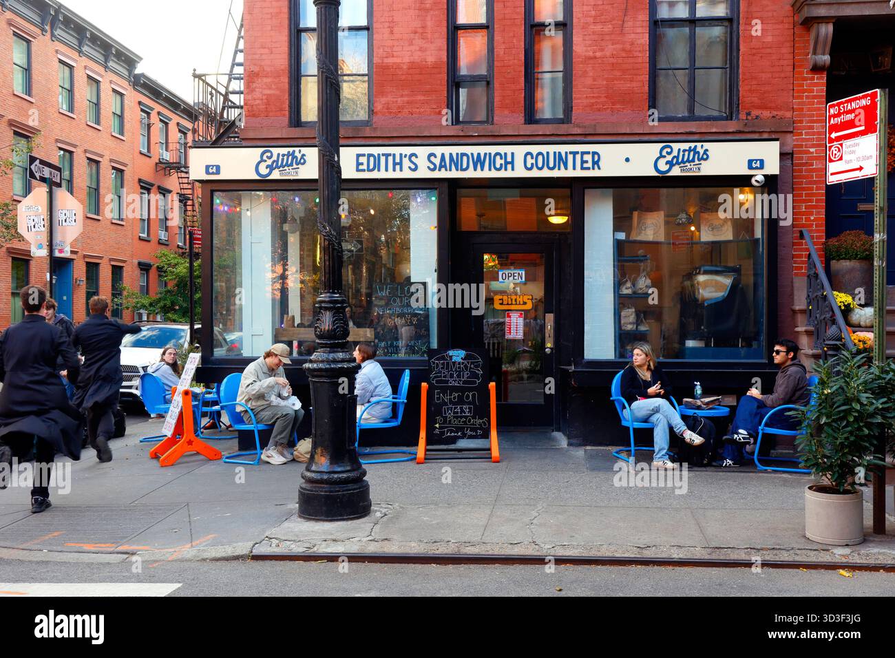 Edith's Sandwich Counter, 64 Charles St, New York, New York, negozio di New York di un panino nel West Village di Manhattan. Foto Stock