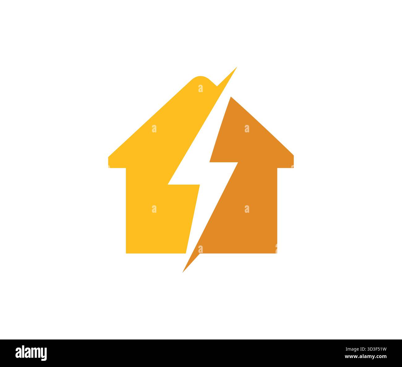 Logo House Power Energy Design del simbolo Thunder Vector Illustrazione Vettoriale