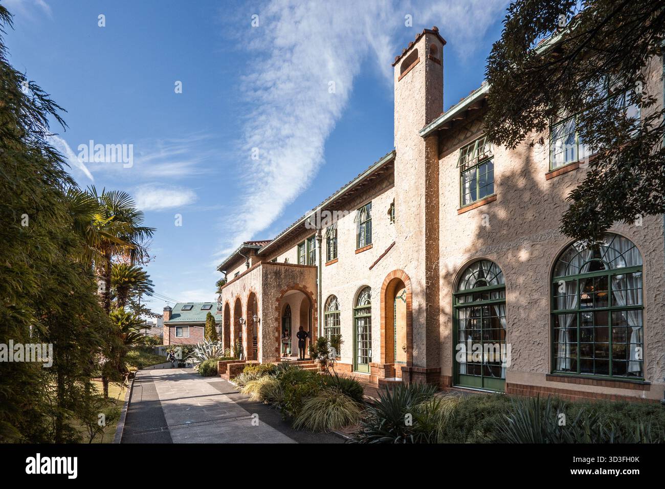Yokohama Yamate Western Houses, un quartiere storico per europei e americani, sulle colline del distretto di Bluff Yokohama, Giappone Foto Stock