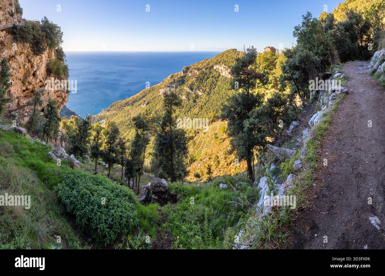 Sentiero degli dei - l'escursione costiera amalfitana - Sentiero degli dei - Costiera Amalfitana Foto Stock