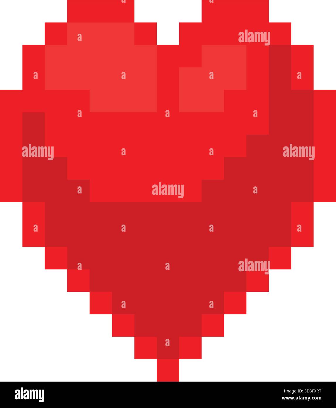 Icona Heart Pixel Art Game Illustrazione Vettoriale