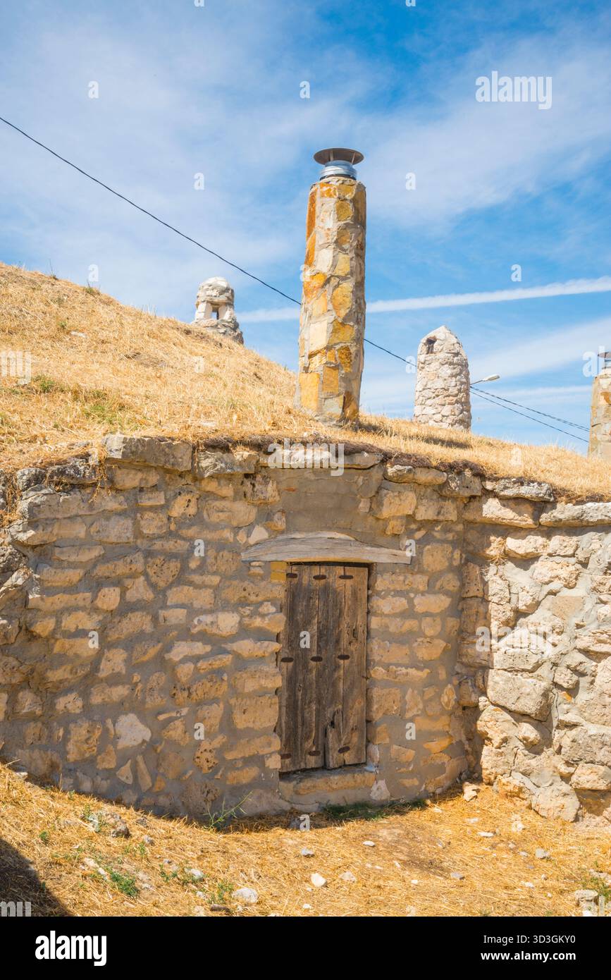 Cantina. Baltanas, provincia di Palencia, Castilla Leon, Spagna. Foto Stock