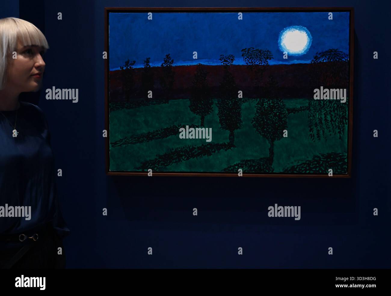 Annely Juda fine Art apre la sua mostra inaugurale domani 7 novembre con opere di David Hockney . La mostra presenterà una serie di nuovi dipinti insieme alla prima presentazione completa nel Regno Unito di opere sulla Luna di Hockney, comprendenti dipinti e dipinti per iPad . Foto Stock