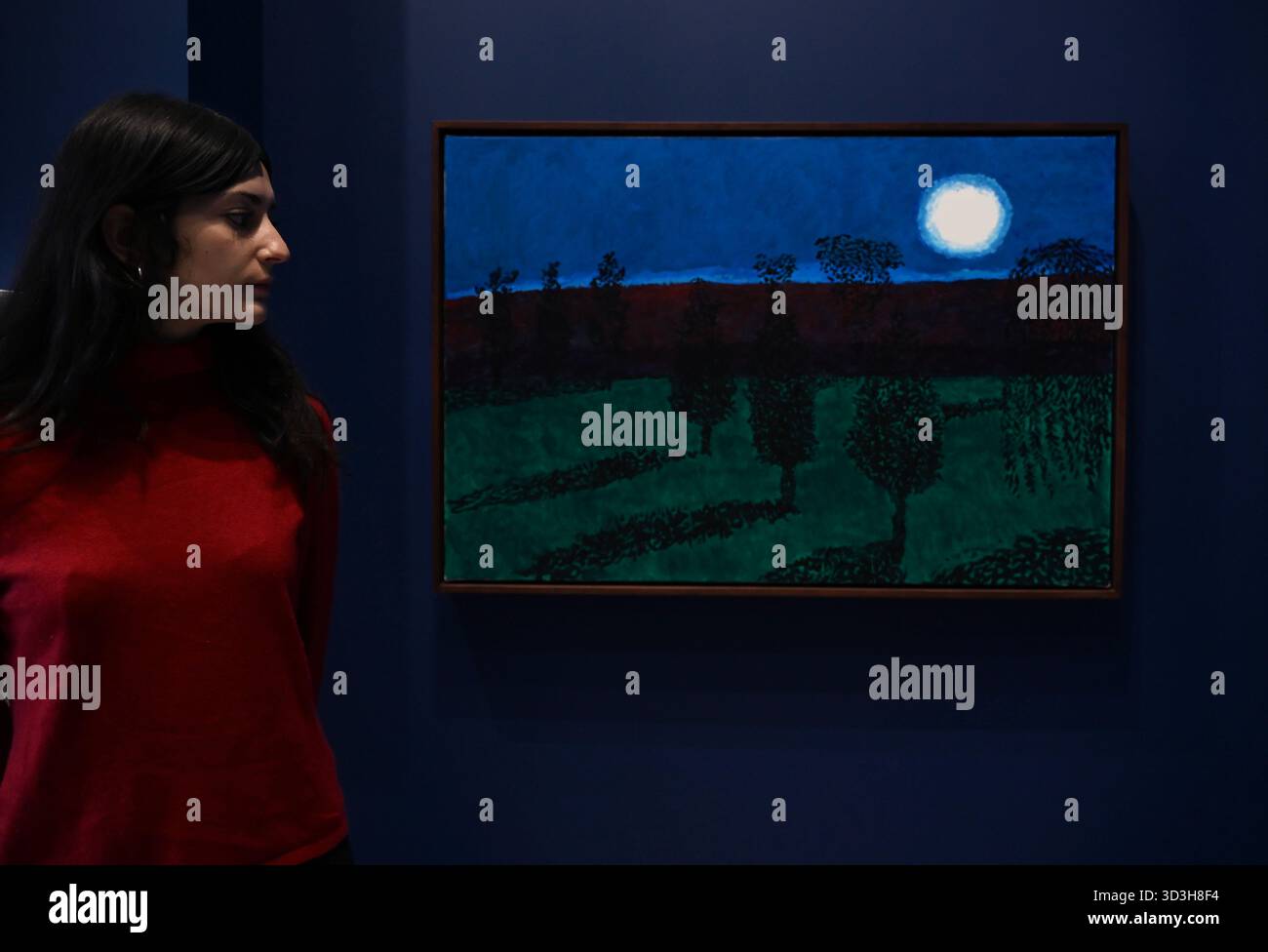 Annely Juda fine Art apre la sua mostra inaugurale domani 7 novembre con opere di David Hockney . La mostra presenterà una serie di nuovi dipinti insieme alla prima presentazione completa nel Regno Unito di opere sulla Luna di Hockney, comprendenti dipinti e dipinti per iPad . Foto Stock