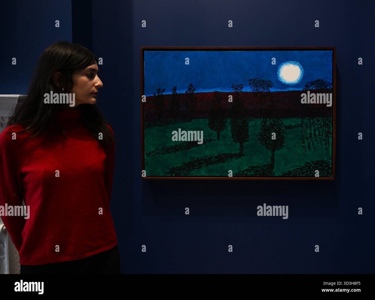 Annely Juda fine Art apre la sua mostra inaugurale domani 7 novembre con opere di David Hockney . La mostra presenterà una serie di nuovi dipinti insieme alla prima presentazione completa nel Regno Unito di opere sulla Luna di Hockney, comprendenti dipinti e dipinti per iPad . Foto Stock