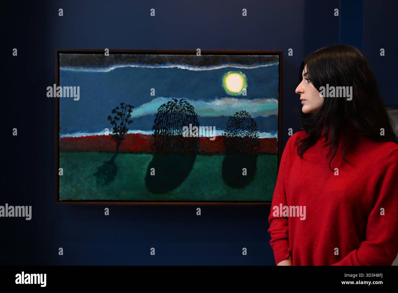 Annely Juda fine Art apre la sua mostra inaugurale domani 7 novembre con opere di David Hockney . La mostra presenterà una serie di nuovi dipinti insieme alla prima presentazione completa nel Regno Unito di opere sulla Luna di Hockney, comprendenti dipinti e dipinti per iPad . Foto Stock