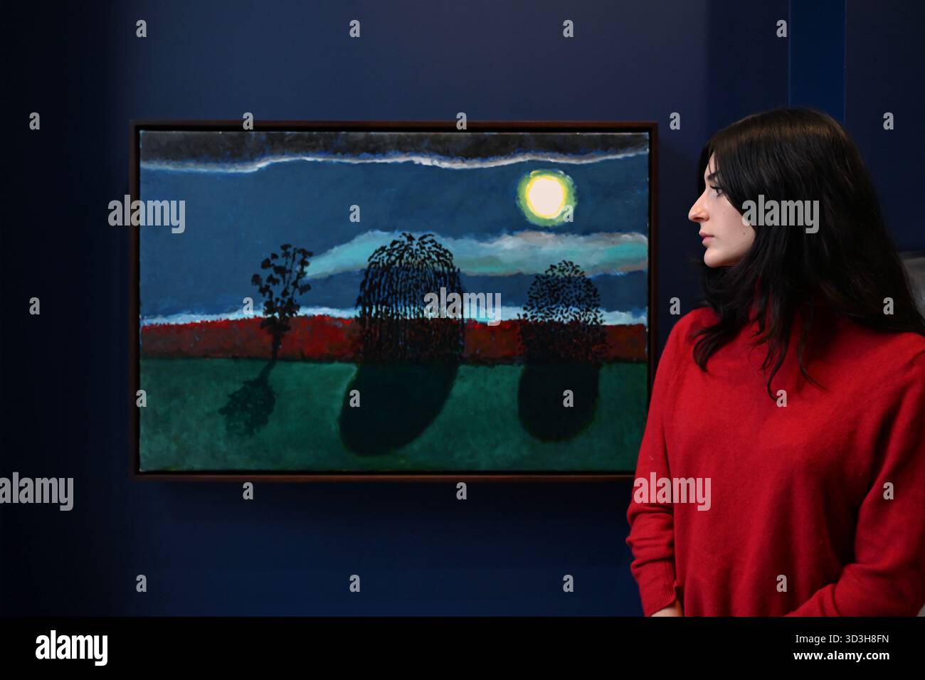 Annely Juda fine Art apre la sua mostra inaugurale domani 7 novembre con opere di David Hockney . La mostra presenterà una serie di nuovi dipinti insieme alla prima presentazione completa nel Regno Unito di opere sulla Luna di Hockney, comprendenti dipinti e dipinti per iPad . Foto Stock