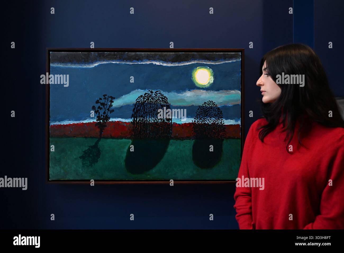 Annely Juda fine Art apre la sua mostra inaugurale domani 7 novembre con opere di David Hockney . La mostra presenterà una serie di nuovi dipinti insieme alla prima presentazione completa nel Regno Unito di opere sulla Luna di Hockney, comprendenti dipinti e dipinti per iPad . Foto Stock
