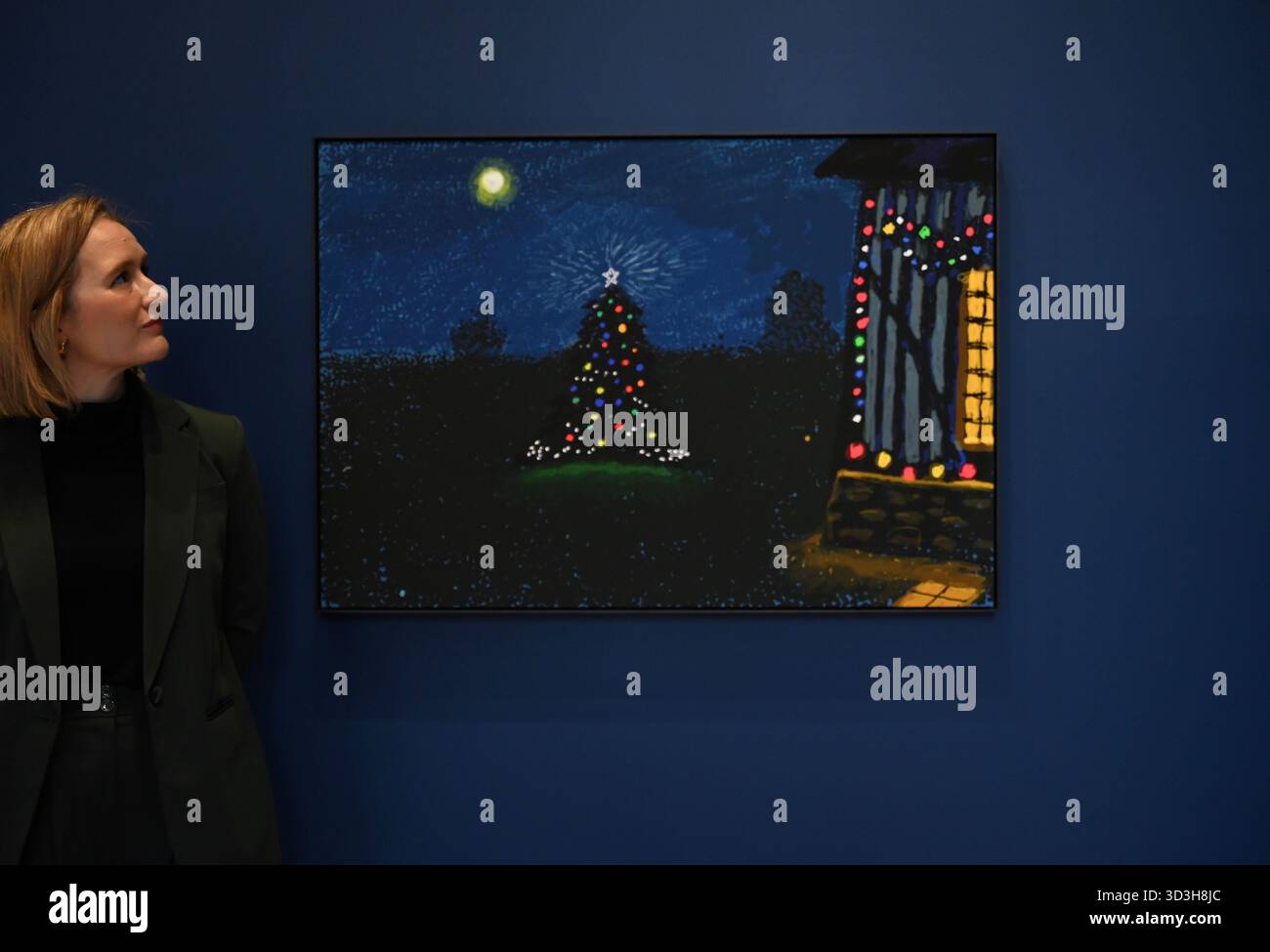 Annely Juda fine Art apre la sua mostra inaugurale domani 7 novembre con opere di David Hockney . La mostra presenterà una serie di nuovi dipinti insieme alla prima presentazione completa nel Regno Unito di opere sulla Luna di Hockney, comprendenti dipinti e dipinti per iPad . Foto Stock