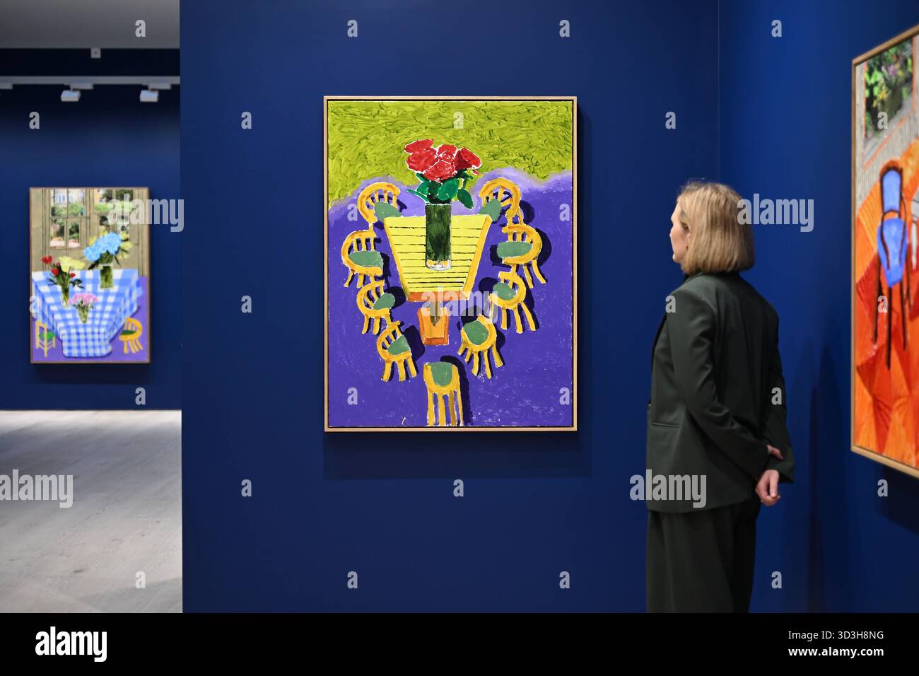 Annely Juda fine Art apre la sua mostra inaugurale domani 7 novembre con opere di David Hockney . La mostra presenterà una serie di nuovi dipinti insieme alla prima presentazione completa nel Regno Unito di opere sulla Luna di Hockney, comprendenti dipinti e dipinti per iPad . Foto Stock