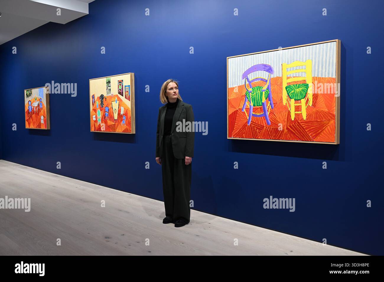 Annely Juda fine Art apre la sua mostra inaugurale domani 7 novembre con opere di David Hockney . La mostra presenterà una serie di nuovi dipinti insieme alla prima presentazione completa nel Regno Unito di opere sulla Luna di Hockney, comprendenti dipinti e dipinti per iPad . Foto Stock